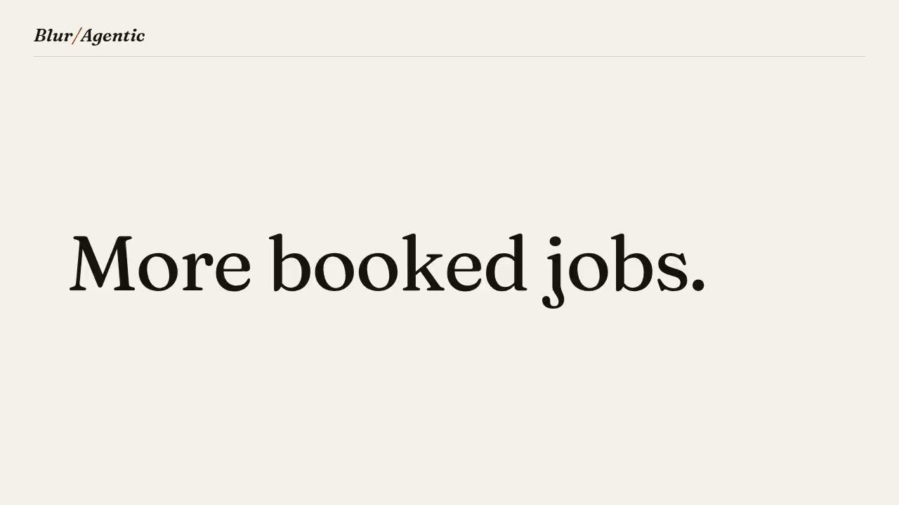 More booked jobs.